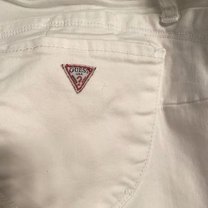 Guess white skinny jeans